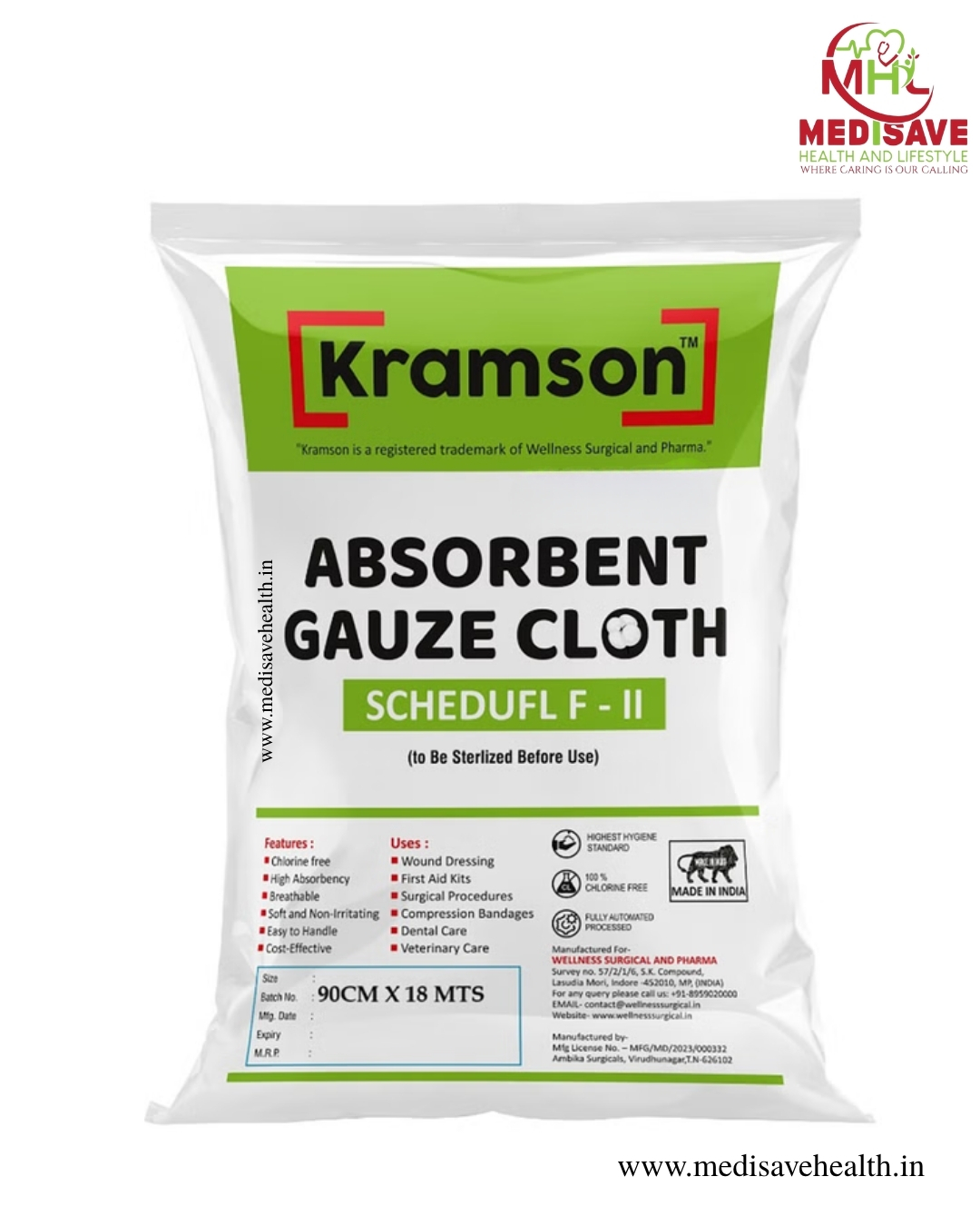 GAUZE CLOTH(33 TPI )- WELLNESS
