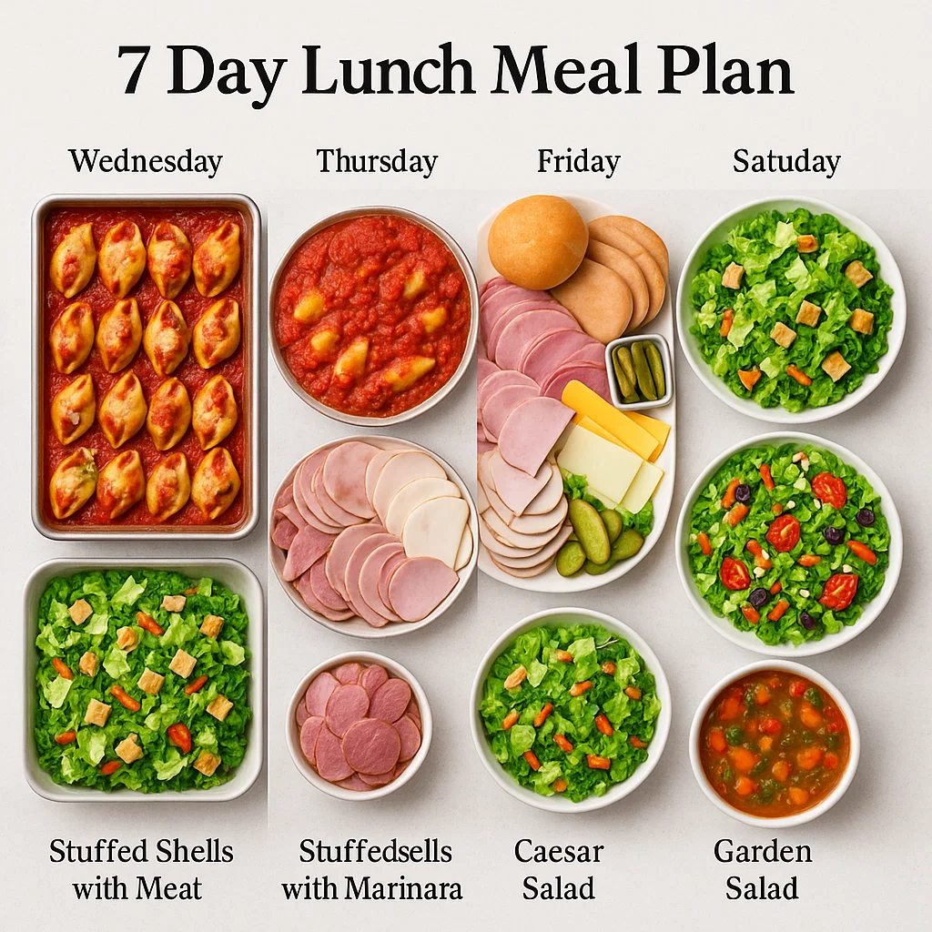 7-Day Lunch Meal plan