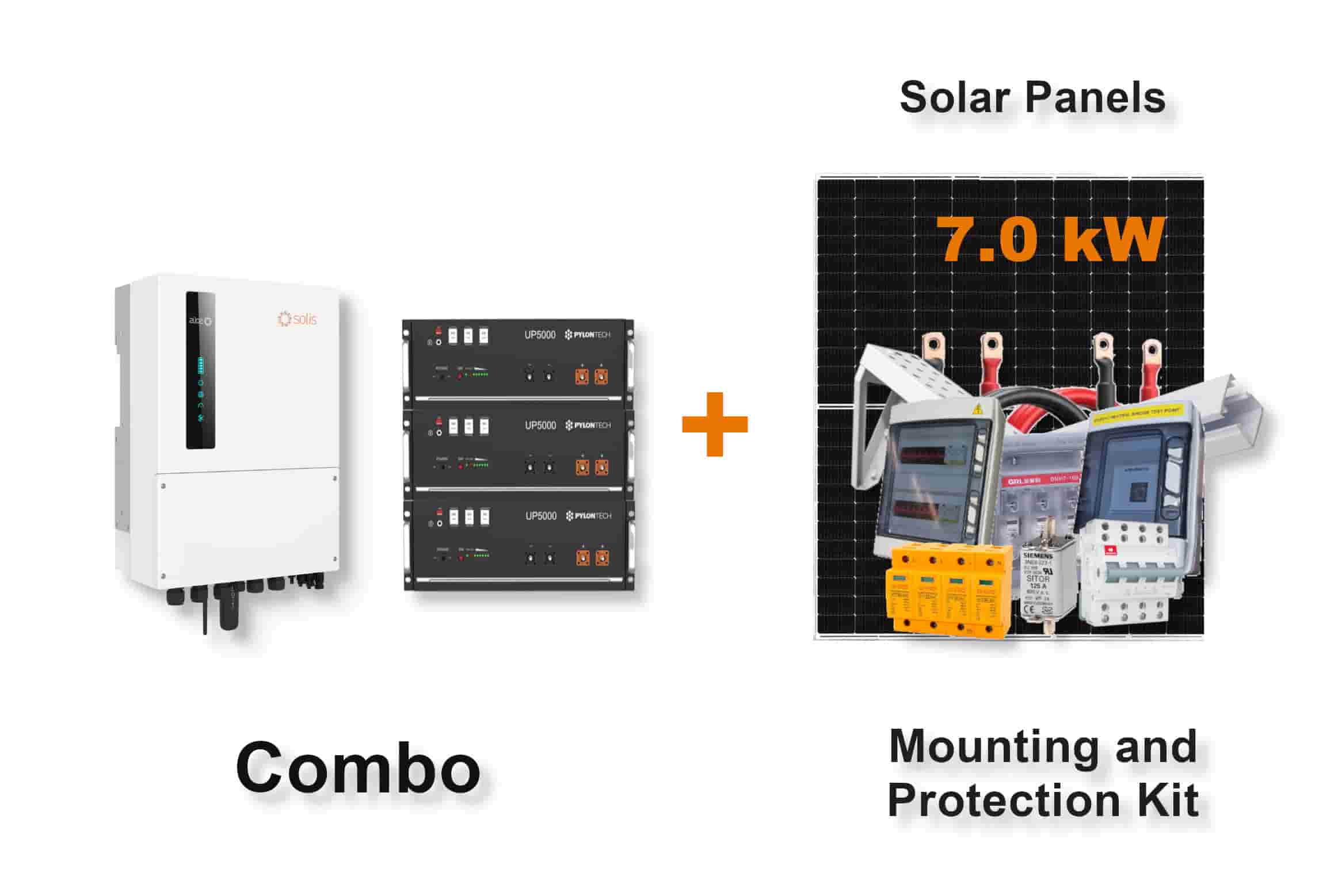 6.0 kW SOLIS S6 Hybrid - PYLONTECH Combo, c/w 3x 4.8 kWh Lithium Batteries