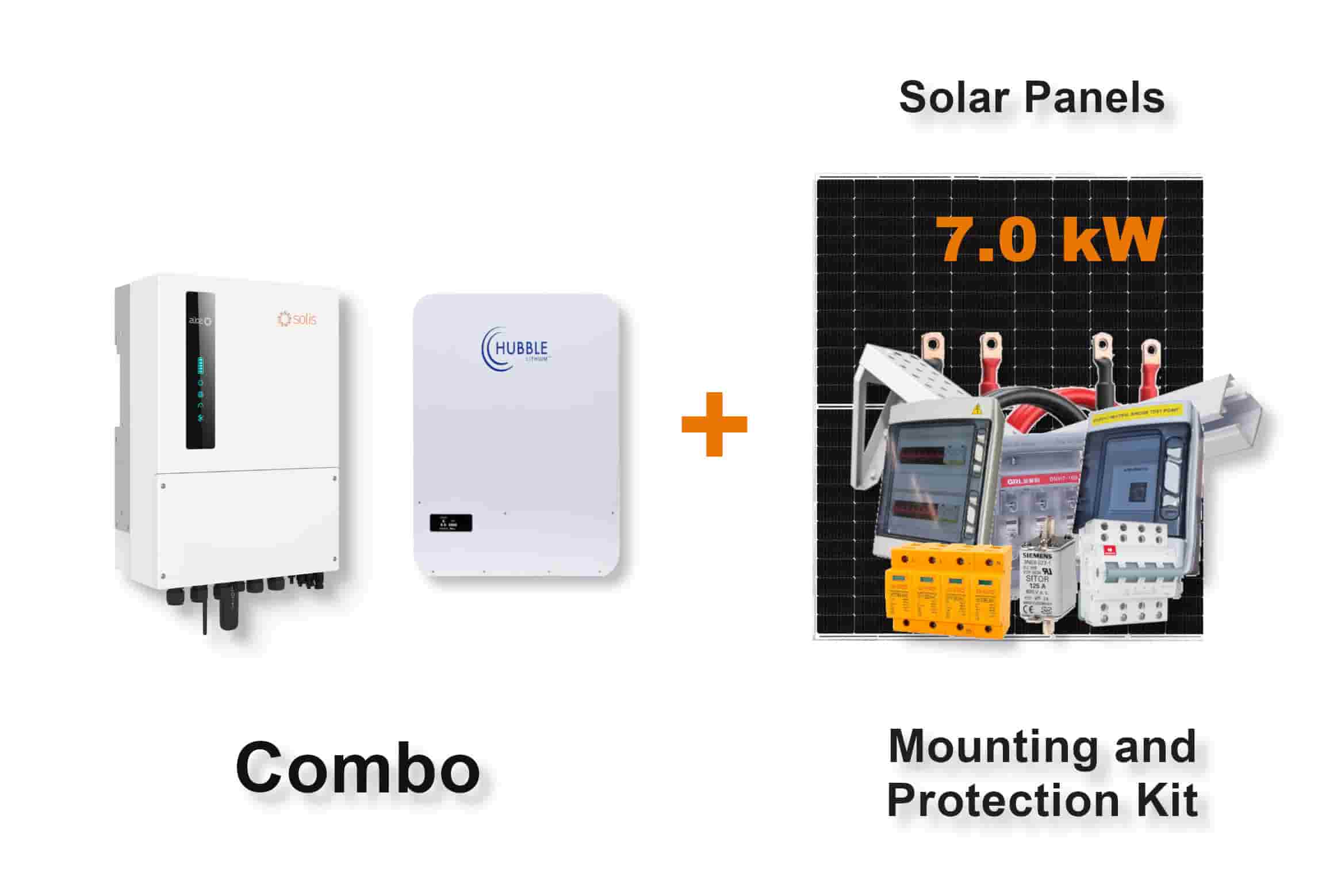 6.0 kW SOLIS S6 Hybrid - HUBBLE Combo, c/w 5.12 kWh Lithium Battery