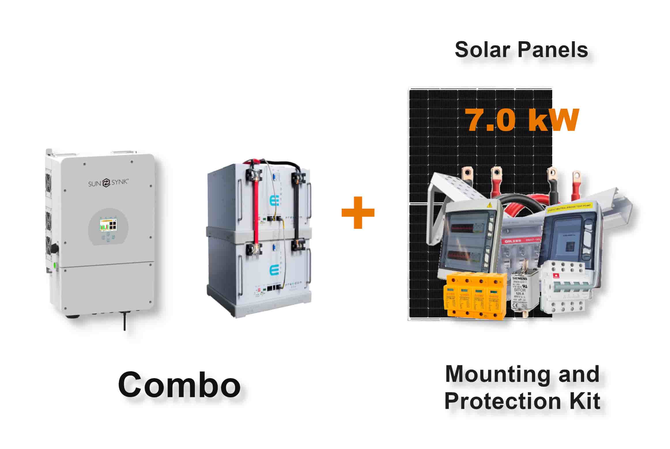 8.0 kW SUNSYNK Hybrid - FREEDOM WON Combo, c/w 2x 5.0 kWh Lithium Batteries 8.0 kW SUNSYNK Hybrid - FREEDOM WON Combo, c/w 2x 5.0 kWh Lithium Batteries