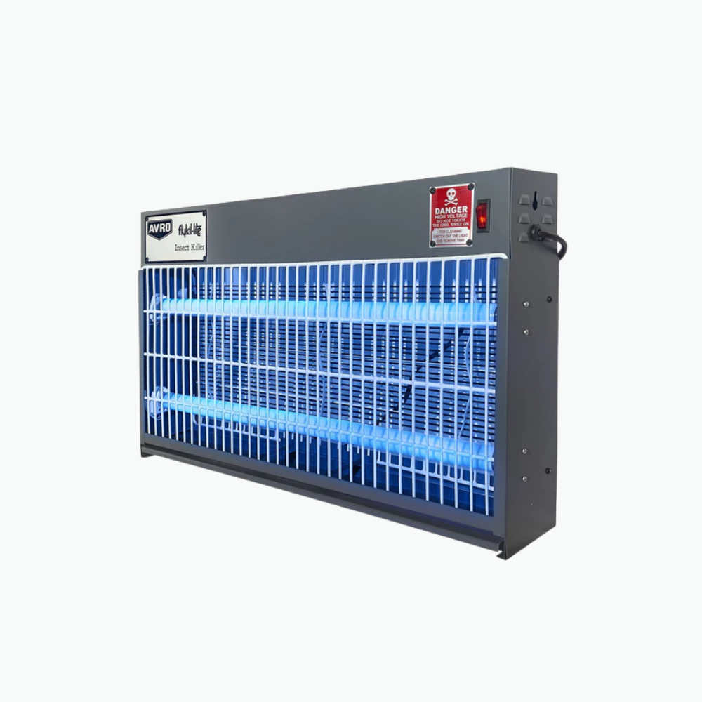 Avro Flykil lite killer 1000 Slim Series insect killer, front view.