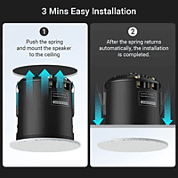 Arylic waterproof CK30C 3" 60W Coaxial HD In-ceiling Speaker Arylic waterproof CK30C 3" 60W Coaxial HD In-ceiling Speaker