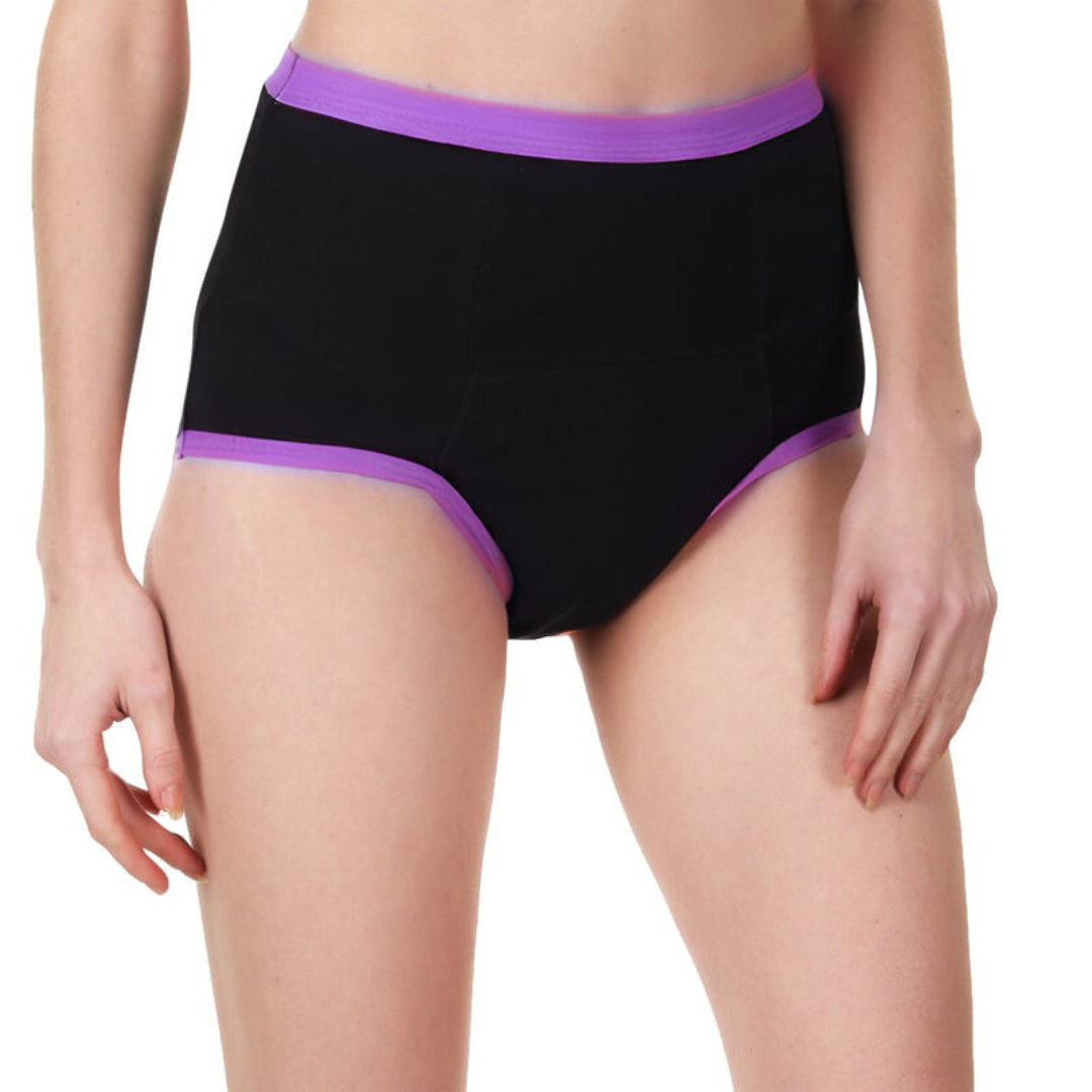 Highrise Period Panty - Coral Black