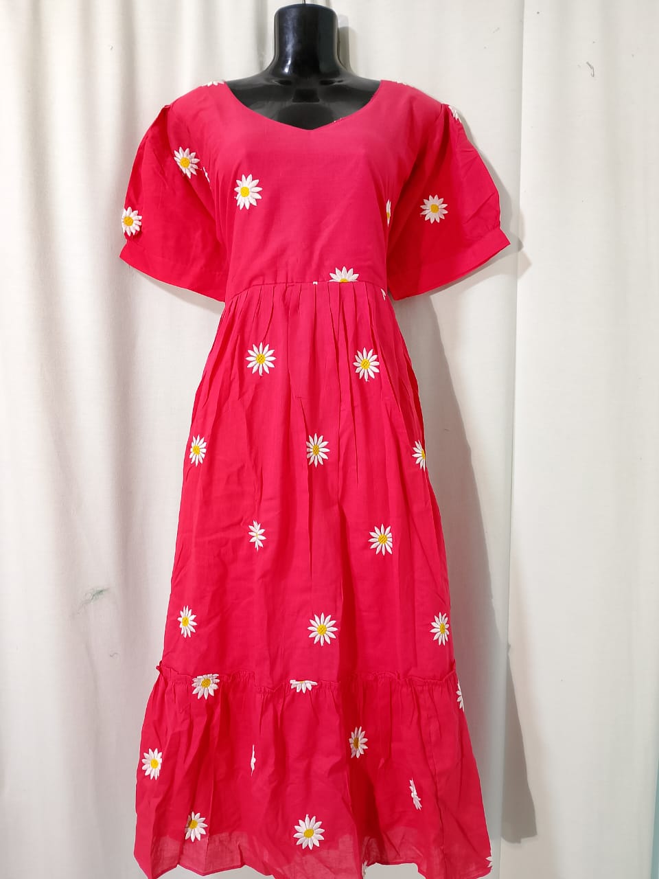 C138: Ready To Ship Beautiful Embroidery Desgin Frock