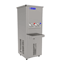 Sleek stainless steel Blue Star CW2040 water cooler with 40-liter capacity. Sleek stainless steel Blue Star CW2040 water cooler with 40-liter capacity.