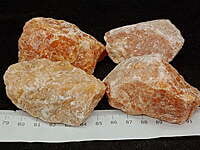 Orange Calcite rough Orange Calcite rough