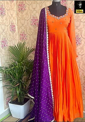 B782: Designer Long Frock With Duppata