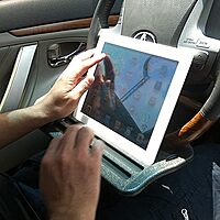 Multi-Functional Portable Car Steering Wheel Desk Black
