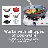 Proctor Silex Cocina eléctrica de doble hornillo con temperatura ajustable