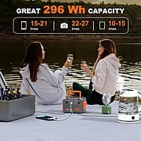 MARBERO Estación de energía portátil de 296 Wh 350 W