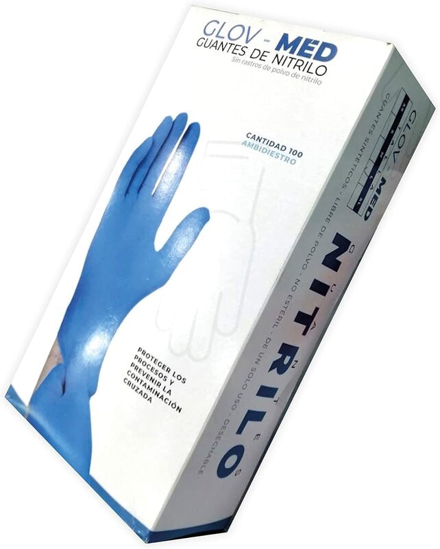 Guante Nitrilo Grande caja con 100 piezas