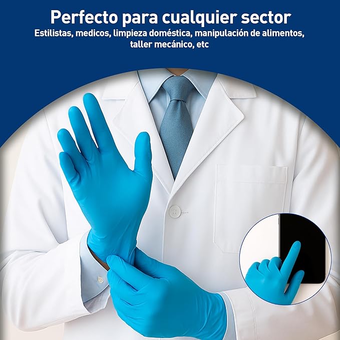 Guantes de Nitrilo Desechables 500 Piezas Guantes de Nitrilo Desechables 500 Piezas