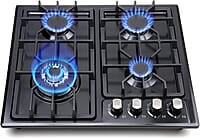 FORIMO Placa de cocina de gas de 22 pulgadas y 4 quemadores