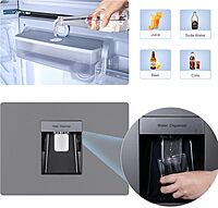 Refrigerador con congelador superior con dispensador de agua