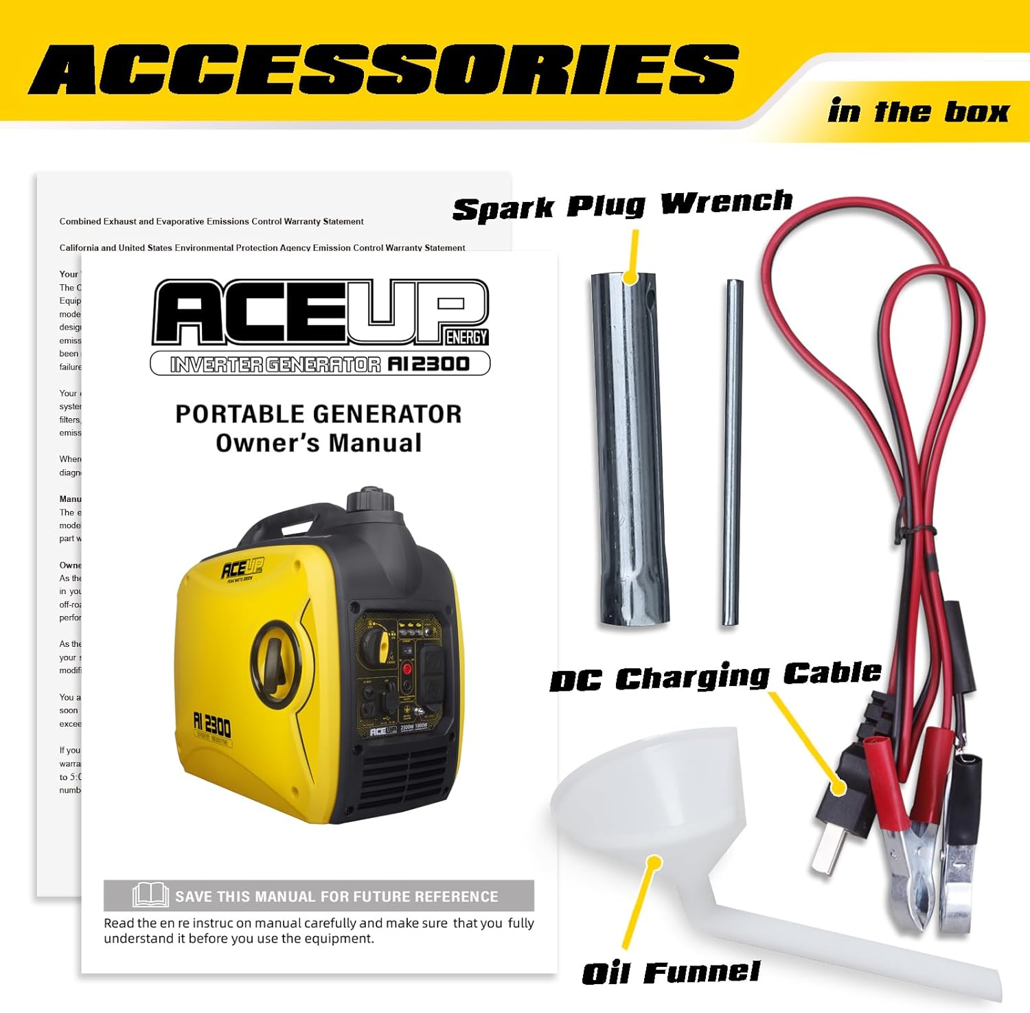 Aceup Energy Generador inversor portátil de 2300 W Aceup Energy Generador inversor portátil de 2300 W