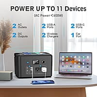 Estación de energía portátil de 600 W, batería de reserva powkey