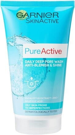 Garnier Pure Active Daily Deep Pore Wash Blemishes & Shine 150ml
