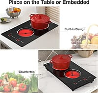 VBGK Placa de cocina eléctrica, estufa  de 12 pulgadas