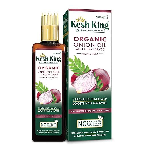 Kesh King Organic Onion Oil With Curry Leaves