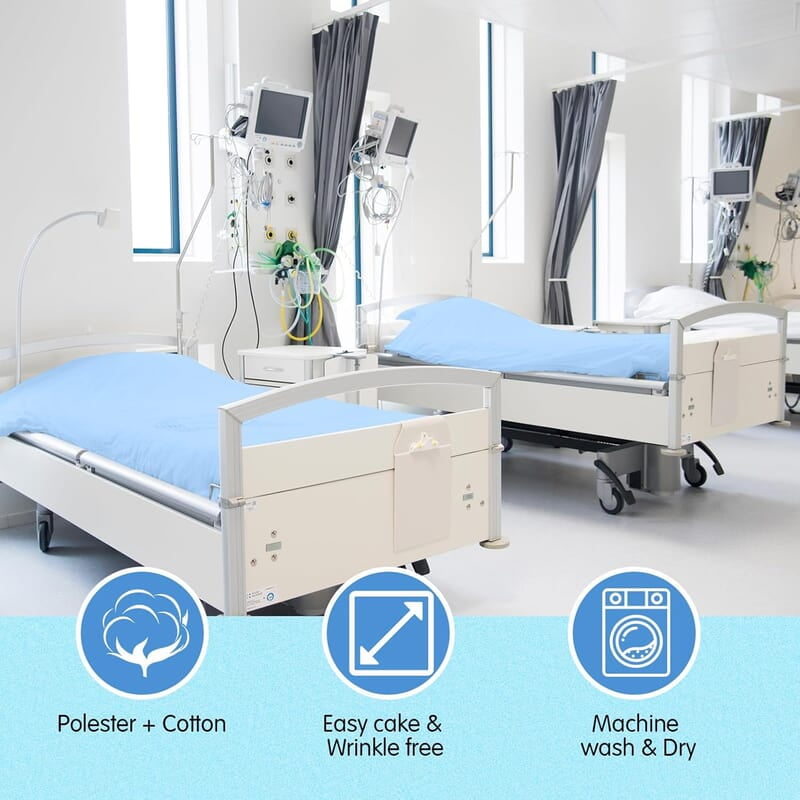 Juego de 12 sábanas de hospital de 36 x 84 x 14 pulgadas Juego de 12 sábanas de hospital de 36 x 84 x 14 pulgadas