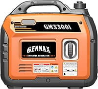 GENMAX Generador portátil, motor de gas ultra silencioso de 3300 W