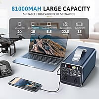 Estación de energía portátil de 300 W, de 299.7 Wh con salida de CA