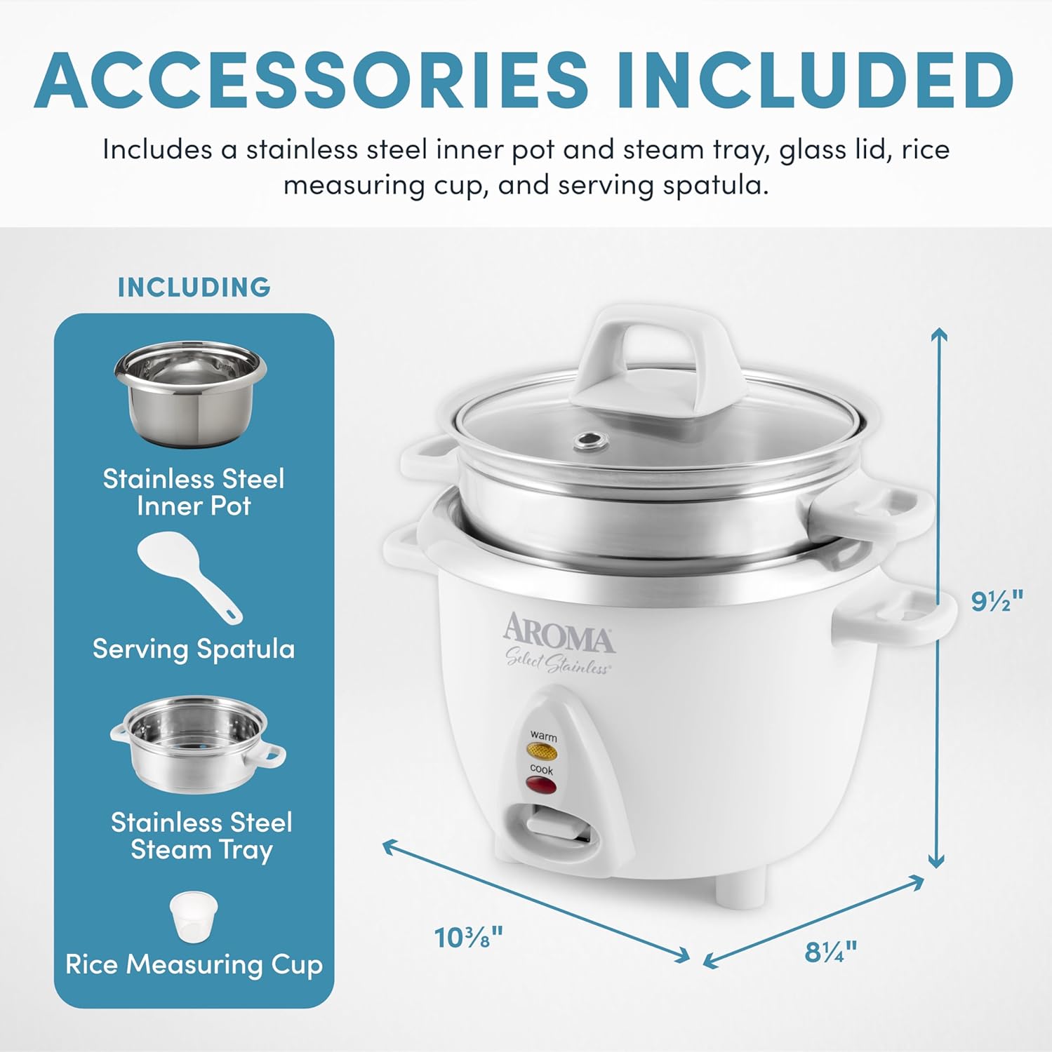 Aroma Housewares - Olla arrocera de 6 tazas