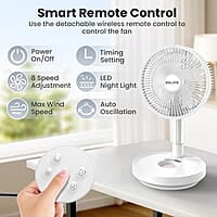 Belife Ventilador portátil X10, ventilador oscilante inalámbrico