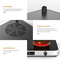 VBGK Cocina eléctrica, estufa eléctrica de 110 V 2200 W