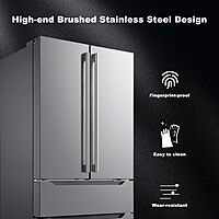 SMETA Refrigerador Puerta francesa con máquina de hielo, 36 pulgadas