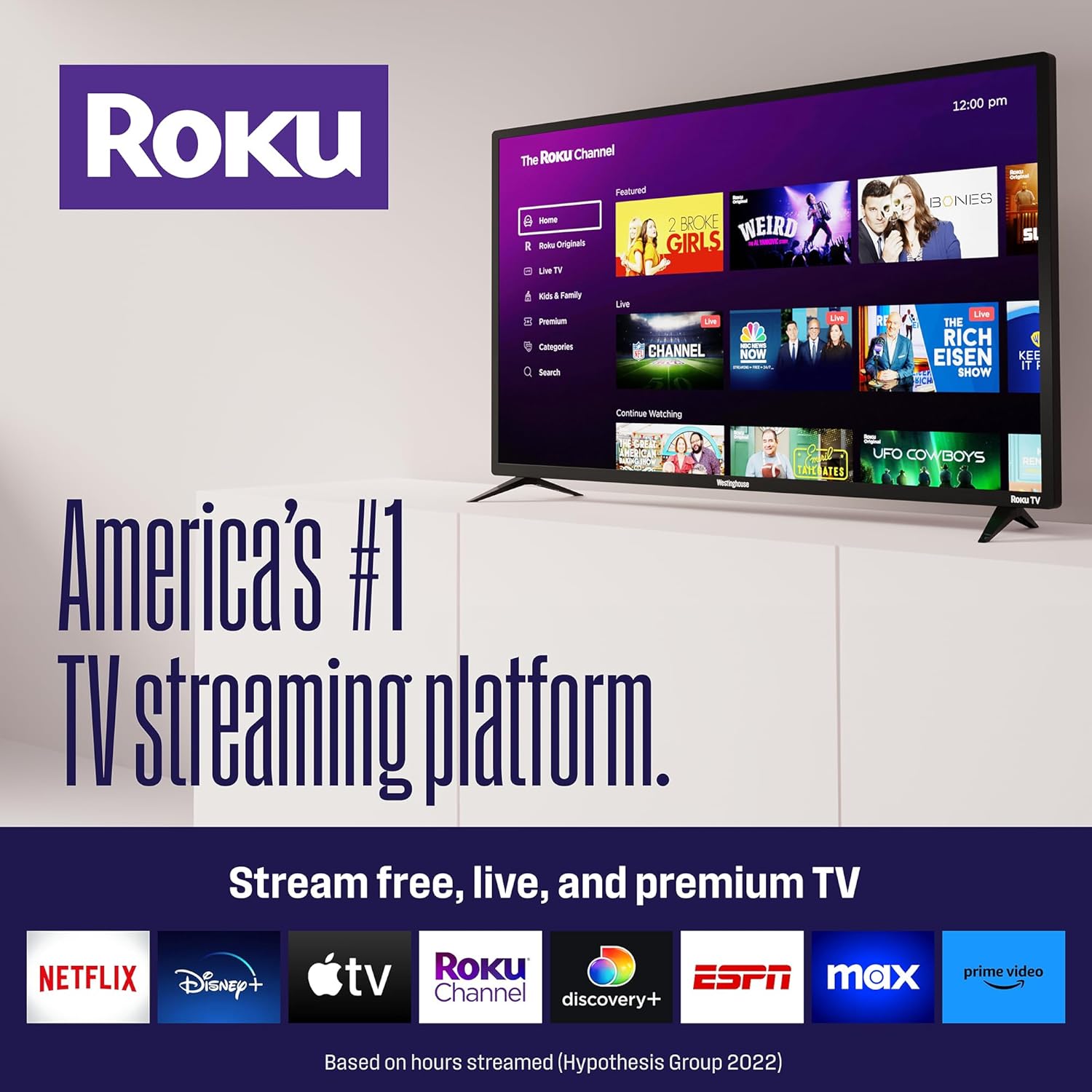 Westinghouse Roku TV inteligente de 40 pulgadas