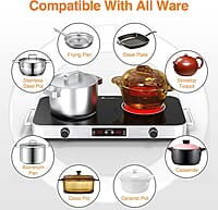 VBGK Cocina eléctrica, estufa eléctrica de 110 V 2200 W