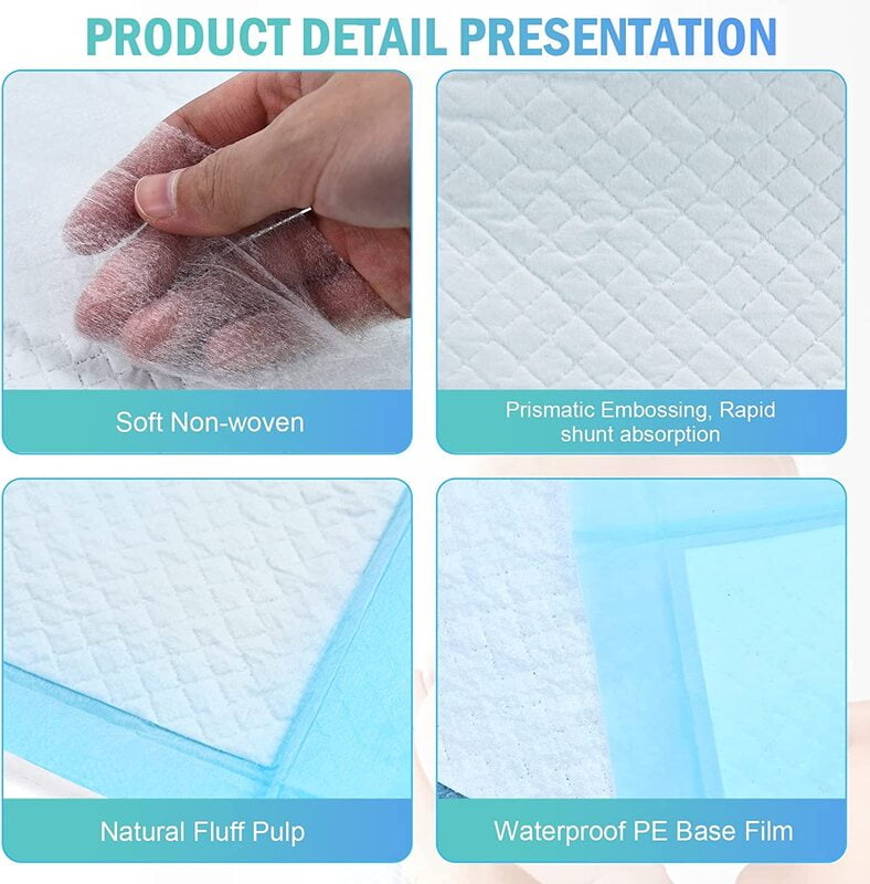 protectores de mesa y cama desechables a prueba de fugas, tela no tejida suave protectores de mesa y cama desechables a prueba de fugas, tela no tejida suave