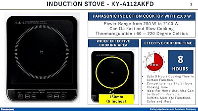 Panasonic KY-A112AKFD can cook upto 8 hours countinuous Panasonic KY-A112AKFD can cook upto 8 hours countinuous