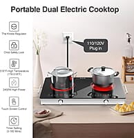 VBGK Cocina eléctrica, estufa eléctrica de 110 V 2400 W