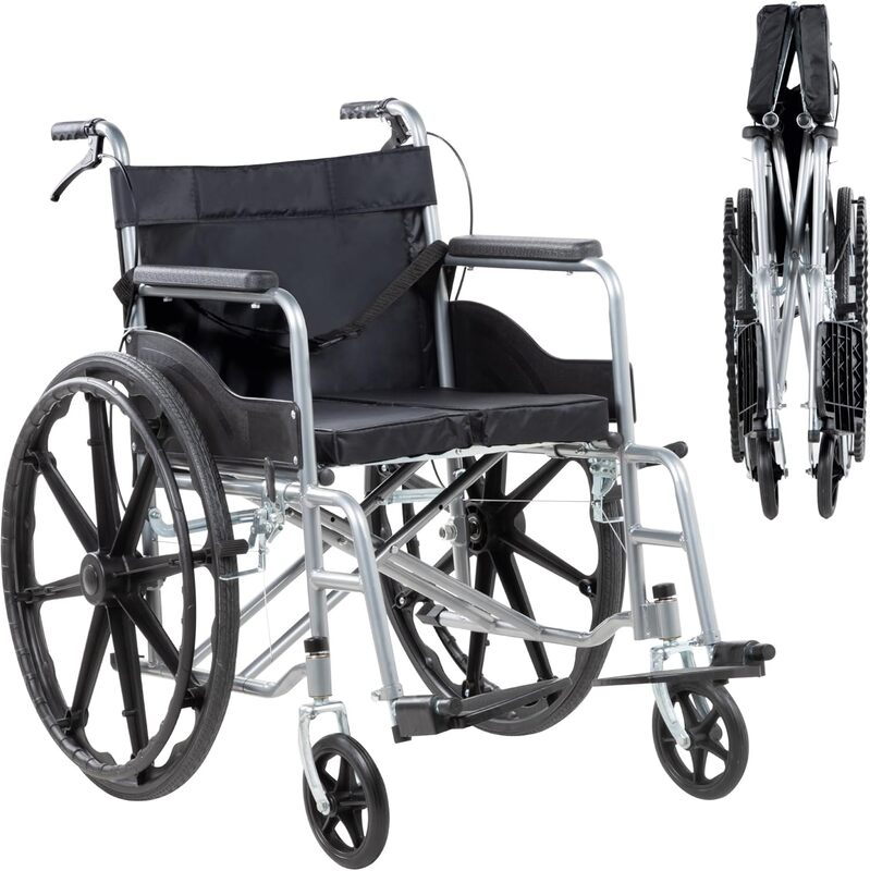 Silla de Ruedas Manual, Plegable, Compacta y Ligera Silla de Ruedas Manual, Plegable, Compacta y Ligera