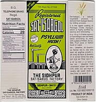 Telephone Brand Sat-Isabgol Psyllium Husk, Isabgol Husk, Sidhpur, 100g Flake