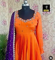 B782: Designer Long Frock With Duppata