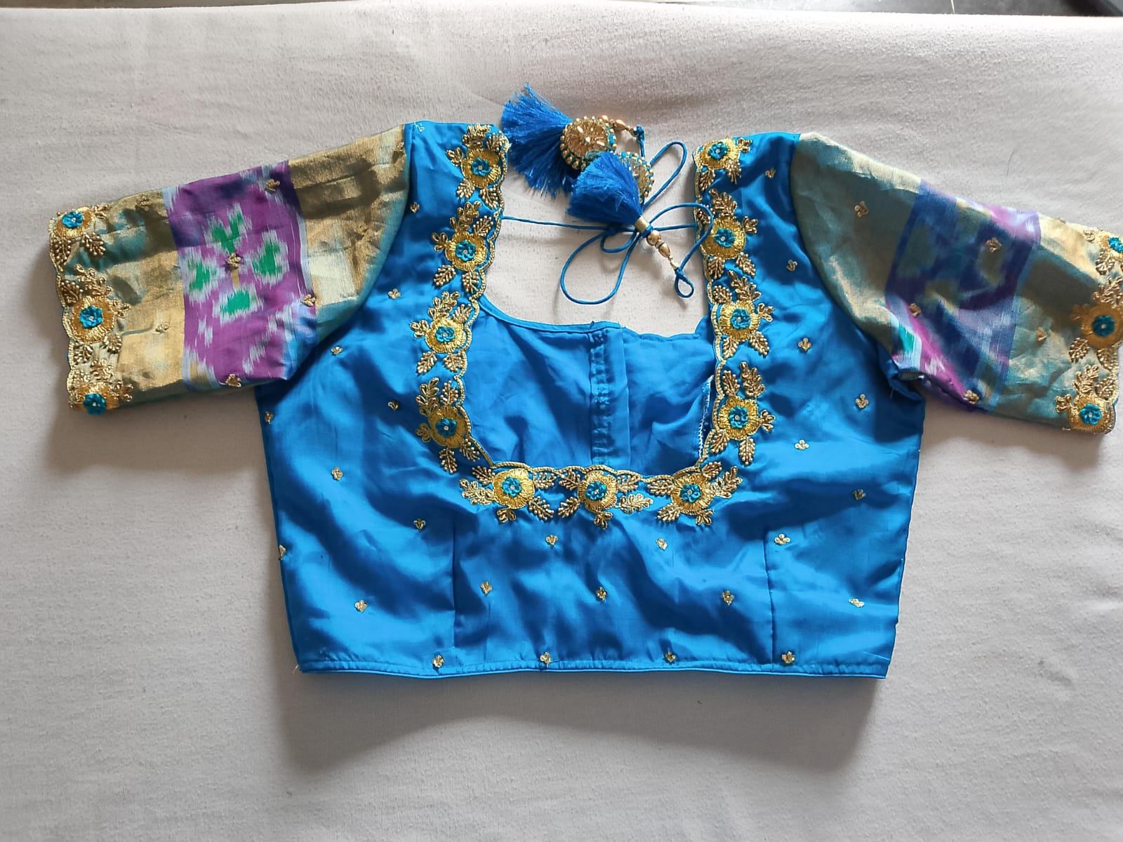 C132: Ready To Ship Beautiful Uppada Silk Saree With Maggam Work Blouse