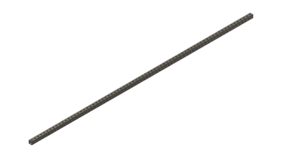 Orange  Tube 72" x 1" x 1"