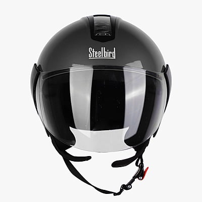 STEELBIRD SBH-5 TRIPLE NINE GLOSSY H.GREY C/V 580 MM