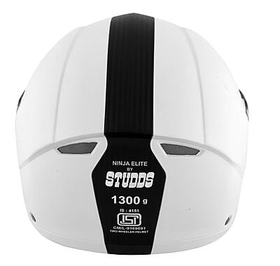 STUDDS NINJA ELITE WHITE WITH CARBON STRIP C/V (XL)