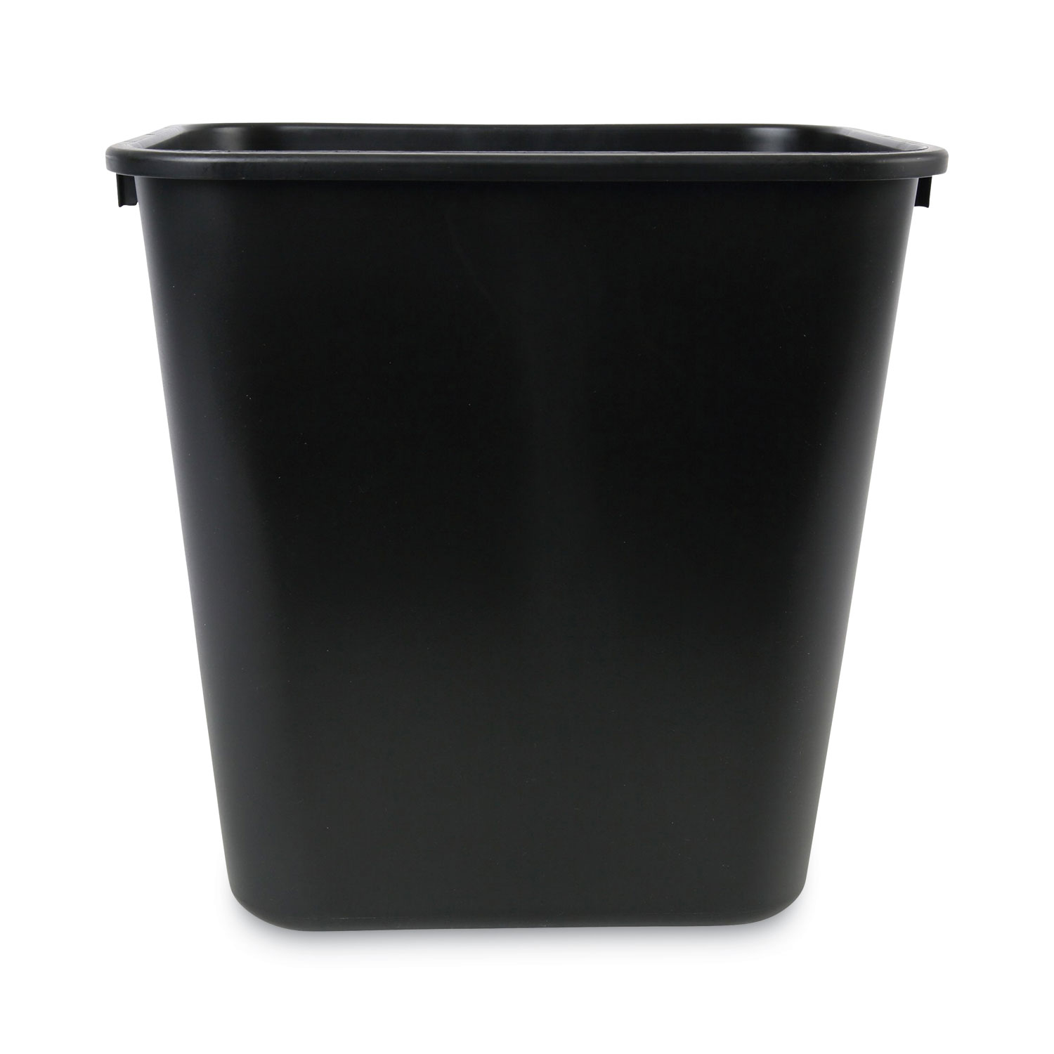 Waste Basket Plastic Rectangle 28 Quart, Black