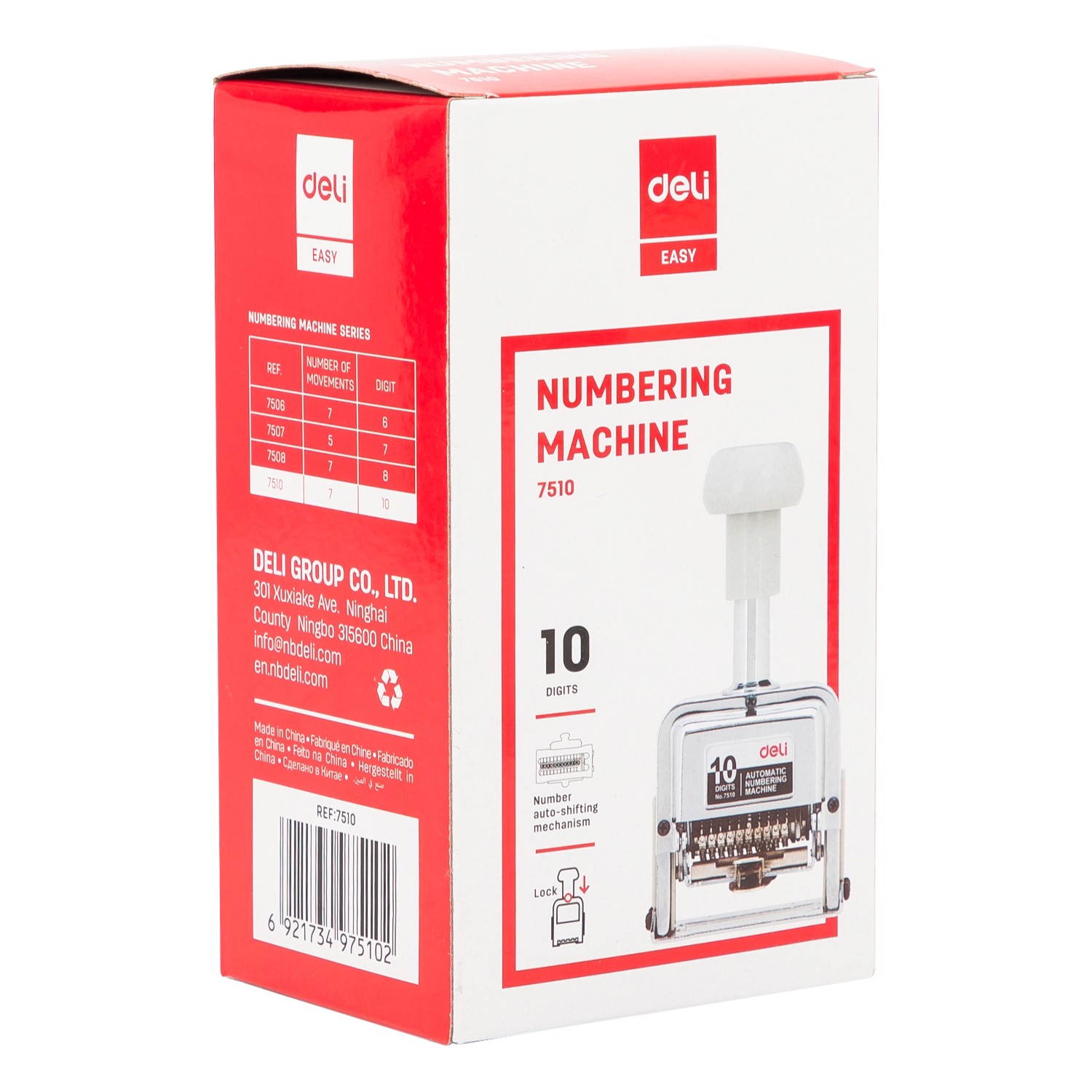 DELI E7510 STEEL NUMBERING MACHINE 10 DIGIT