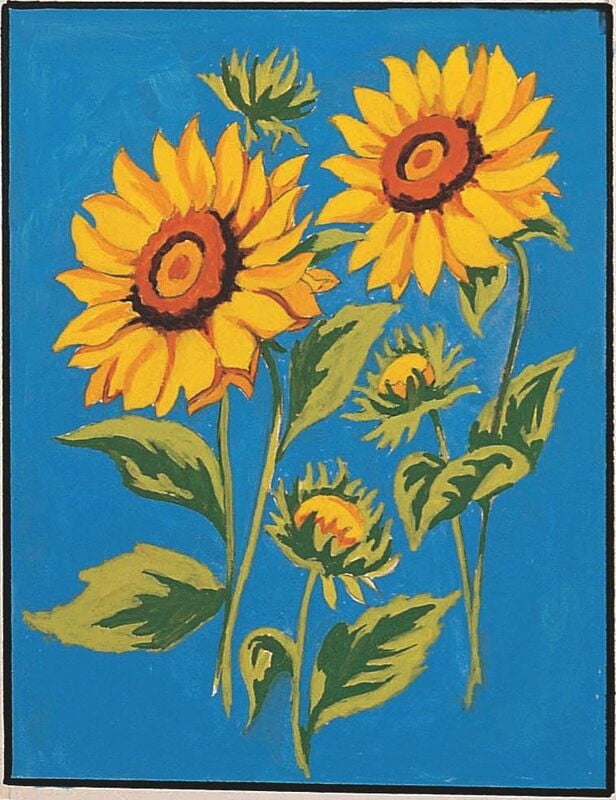 Girasoli su sfondo Blu, 17360 Girasoli su sfondo Blu, 17360