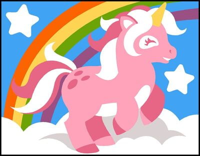 Kit Impare a Ricamare: Unicorno e Arcobaleno, 18168
