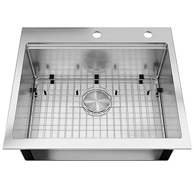 25-inch Workstation Drop-in Kitchen Sink Single Bowl 25-inch Workstation Drop-in Kitchen Sink Single Bowl