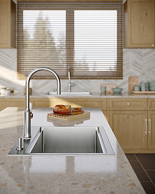 25-inch Workstation Drop-in Kitchen Sink Single Bowl 25-inch Workstation Drop-in Kitchen Sink Single Bowl