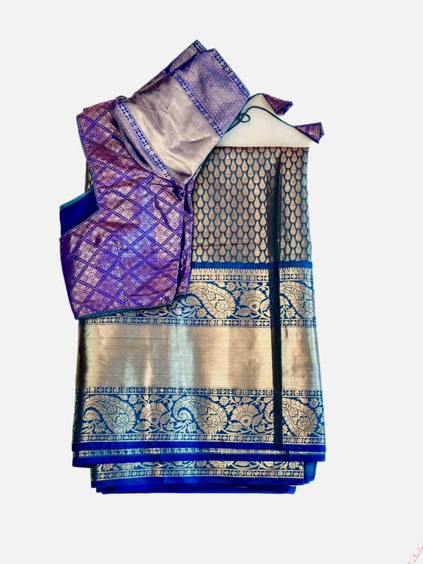 M757: Beautiful Soft Silk Saree With Stitched Blouse M757: Beautiful Soft Silk Saree With Stitched Blouse